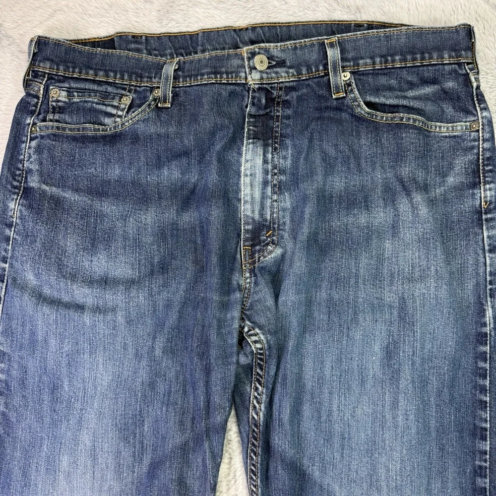 Levi's 513 Slim Straight Jeans Mens 38x34 Blue Good Medium Wash Denim